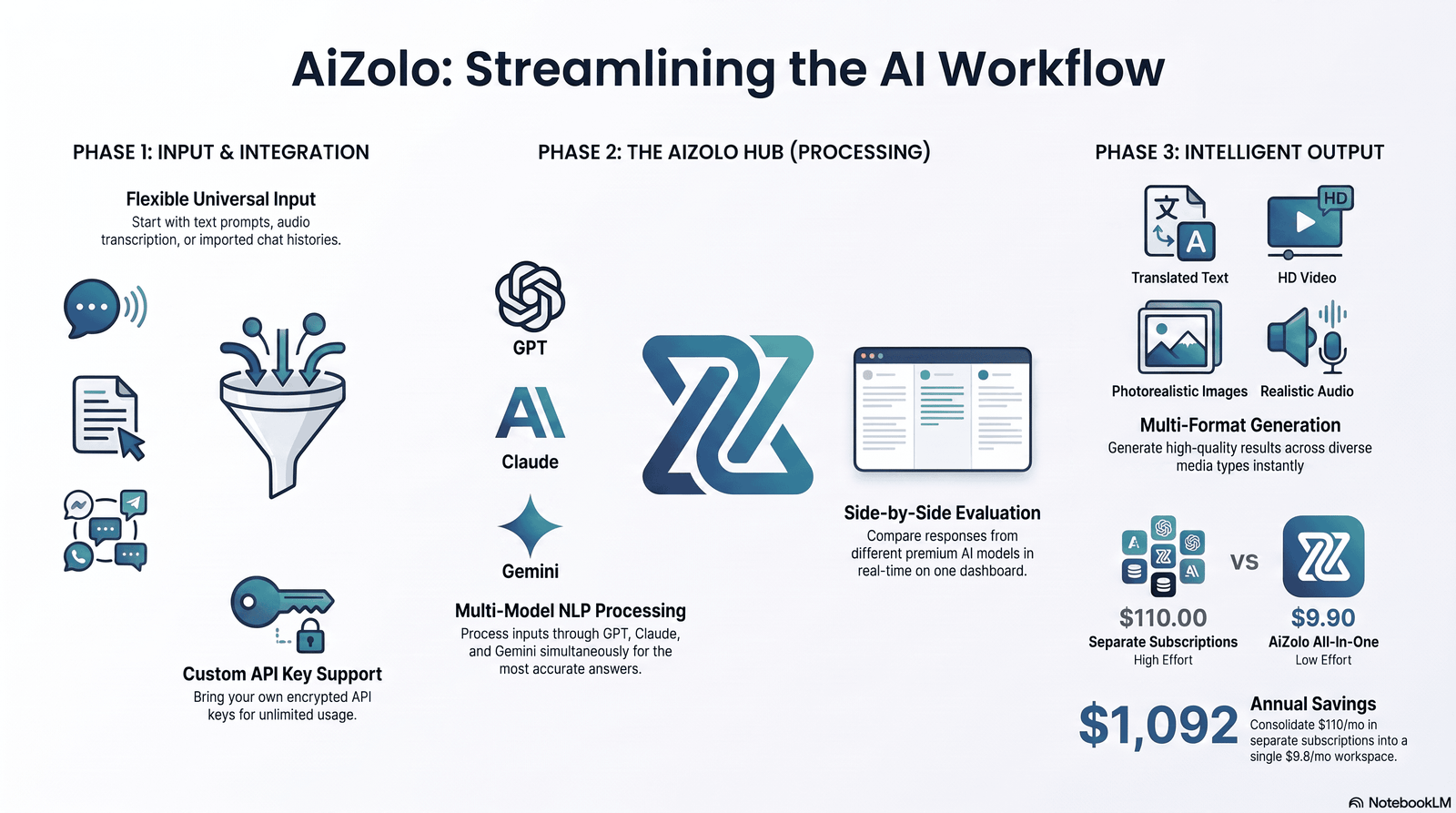 Diagram showing how AI language tools process and translate speech.