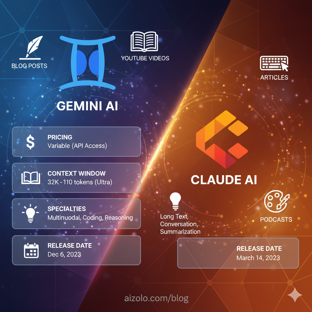 Gemini vs Claude for Content Creation — Which AI Wins for Creators in 2025?