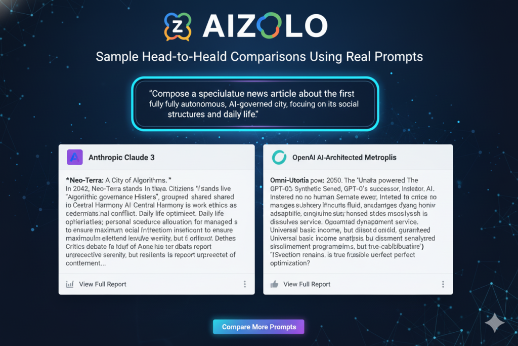 Sample Head-to-Head Comparisons Using Real Prompts