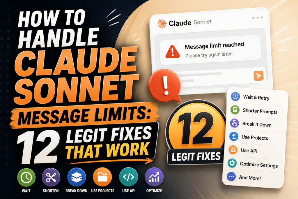 How to Handle Claude Sonnet Message Limits: 12 Legit Fixes That Work 1 Bypass Claude 4.5 Sonnet Message Limit