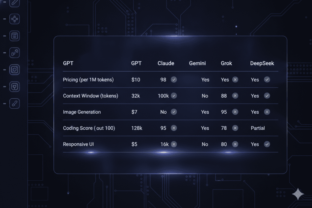 Comparison of leading AI chat platforms