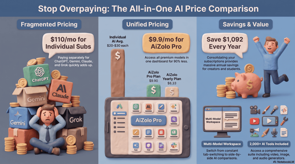 AI chatbot comparison of subscription pricing across platforms
