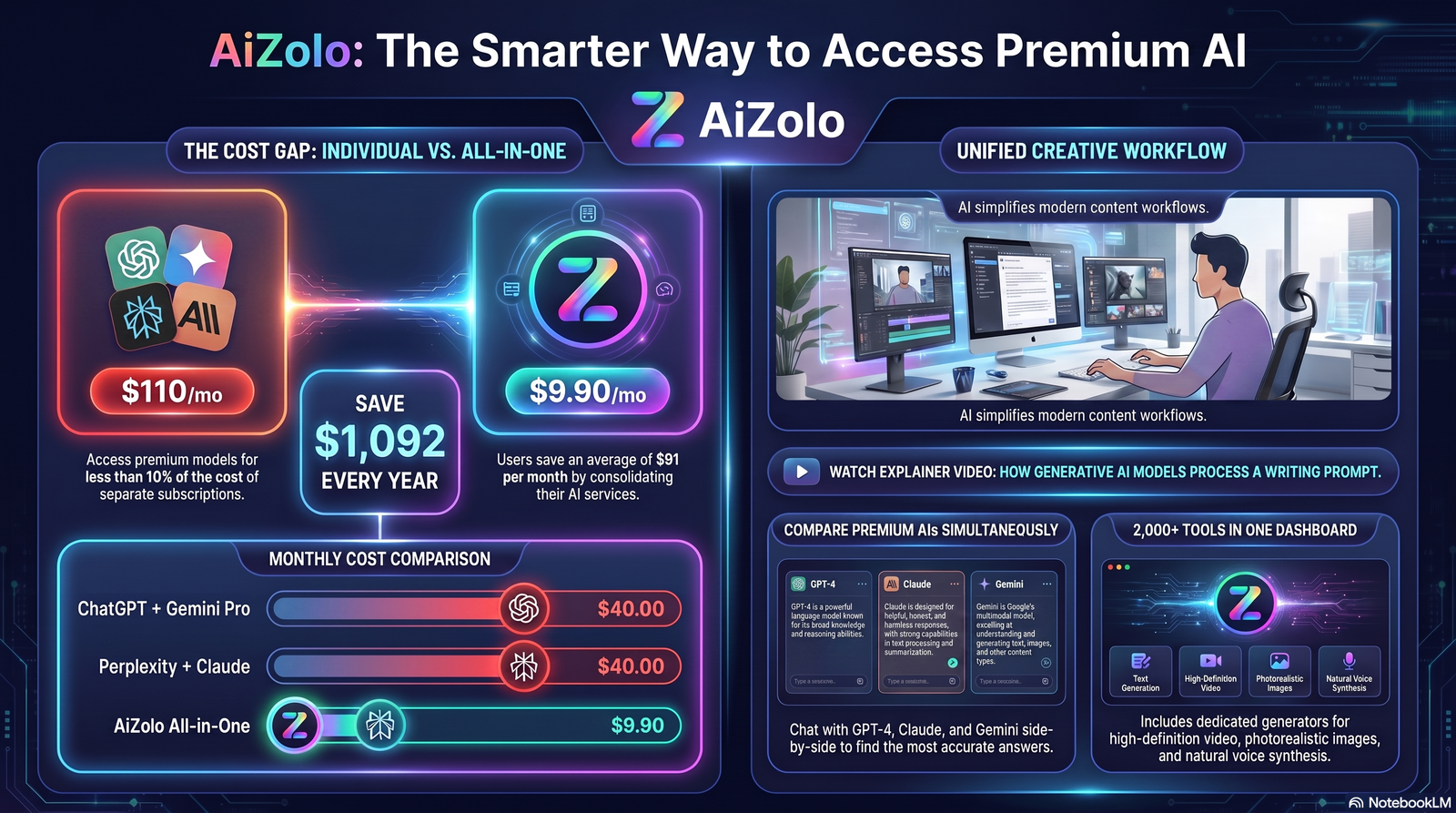 AI for content creation workspace