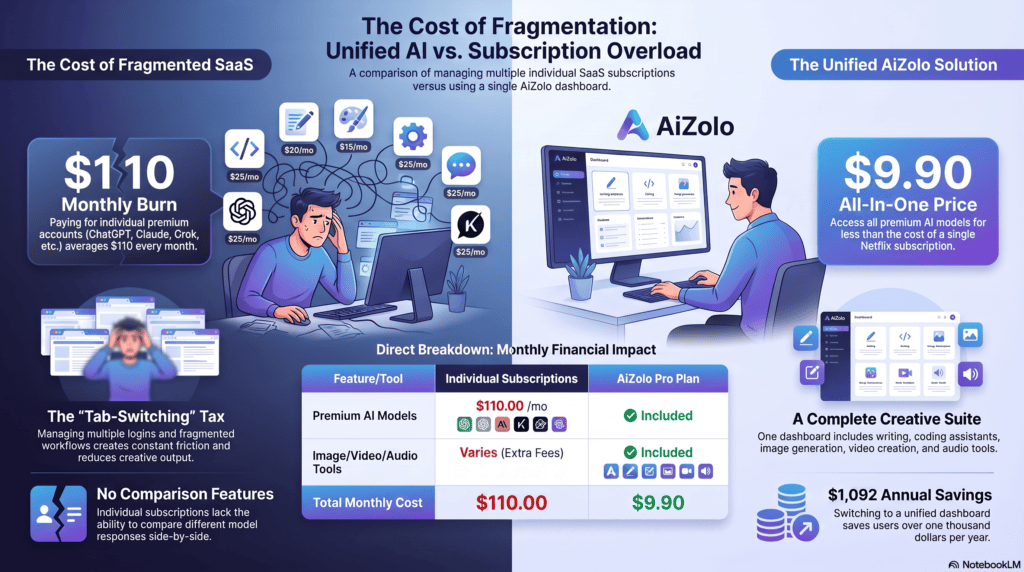 AI subscription savings compared to individual SaaS tools
