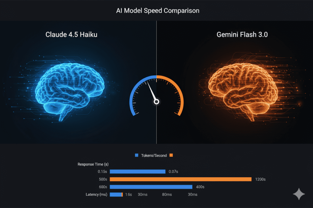 Claude 4.5 Haiku vs Gemini Flash speed comparison