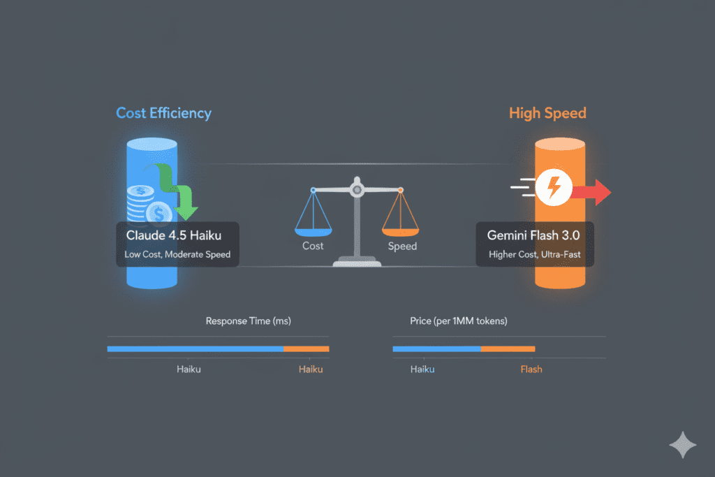 Gemini Flash 3.0 speed vs Claude Haiku