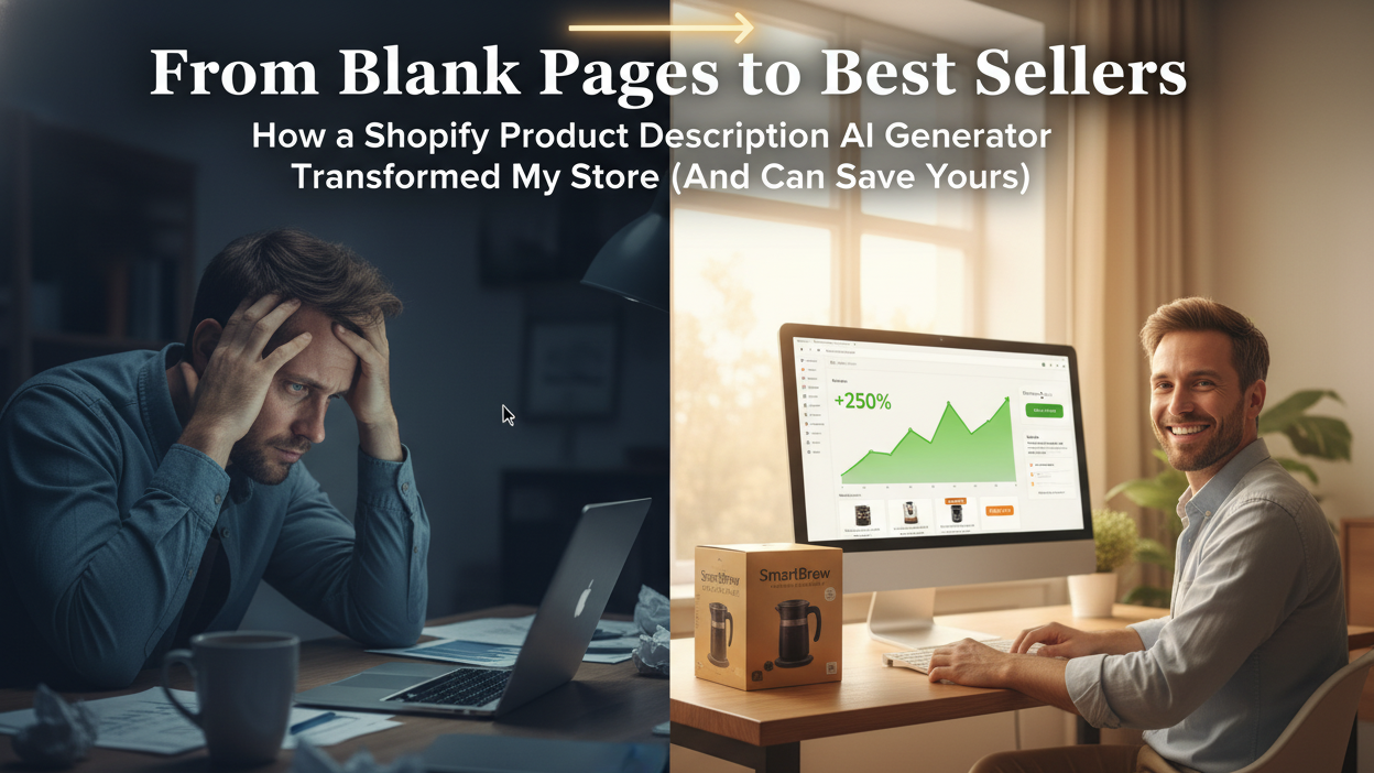 From Blank Pages to Best Sellers: How a Shopify Product Description AI Generator Transformed My Store (And Can Save Yours)