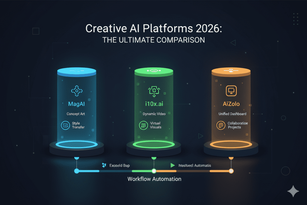 MagAI vs i10x.ai vs AiZolo for Creative Teams