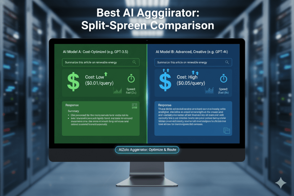 best ai aggregator with split screen comparison