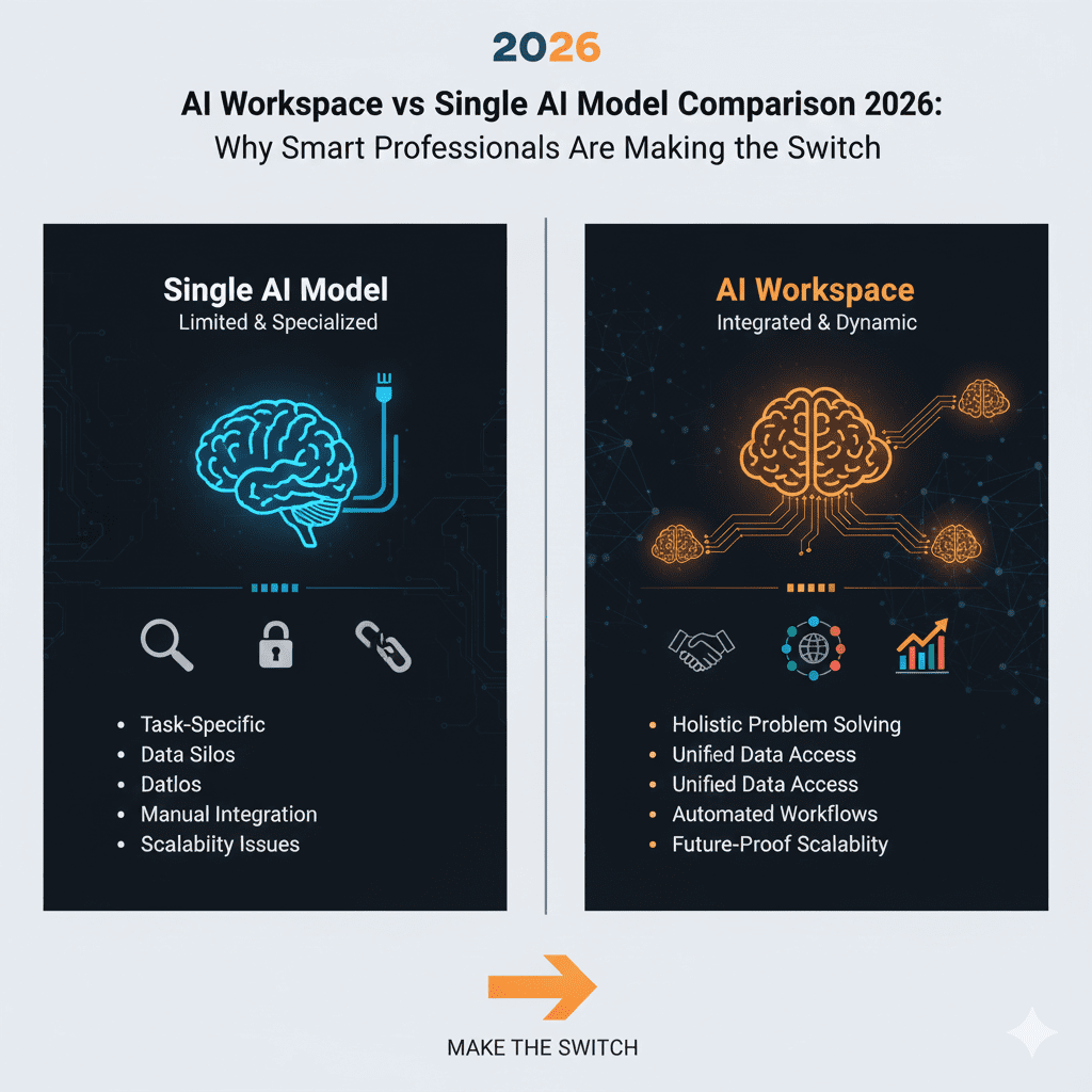 ai workspace vs single ai model comparison 2026