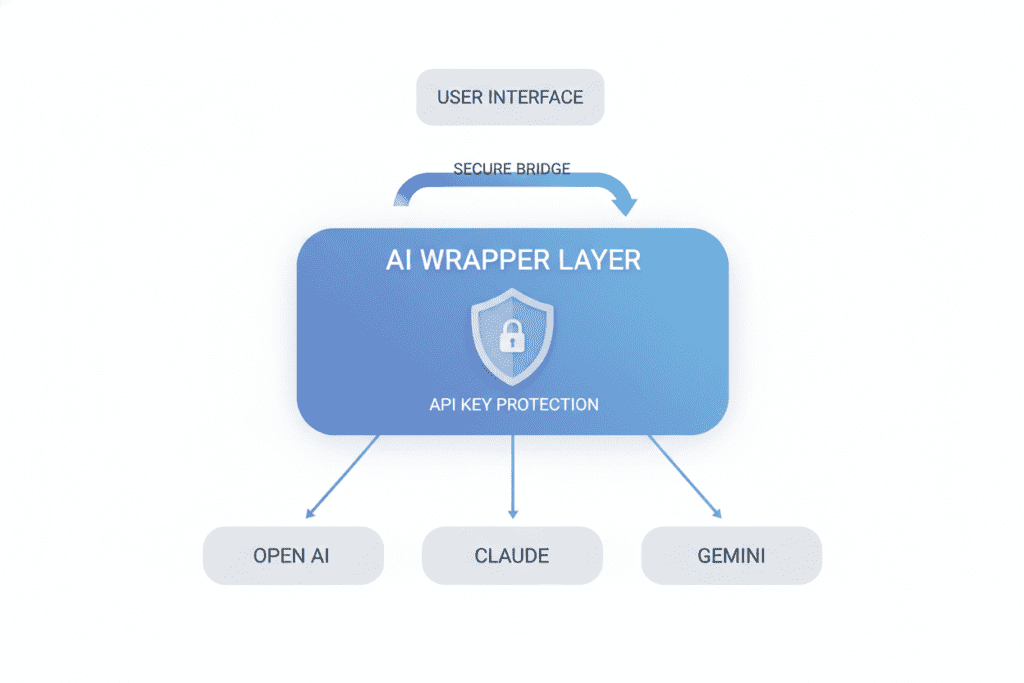 how to use an AI wrapper for OpenAI key safely