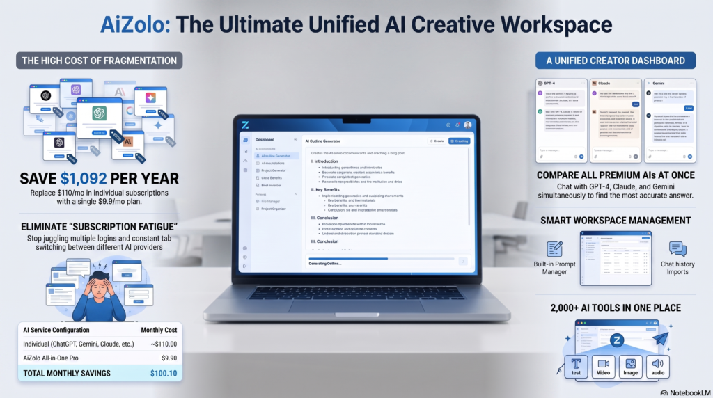 AI outline generator creating a structured content outline