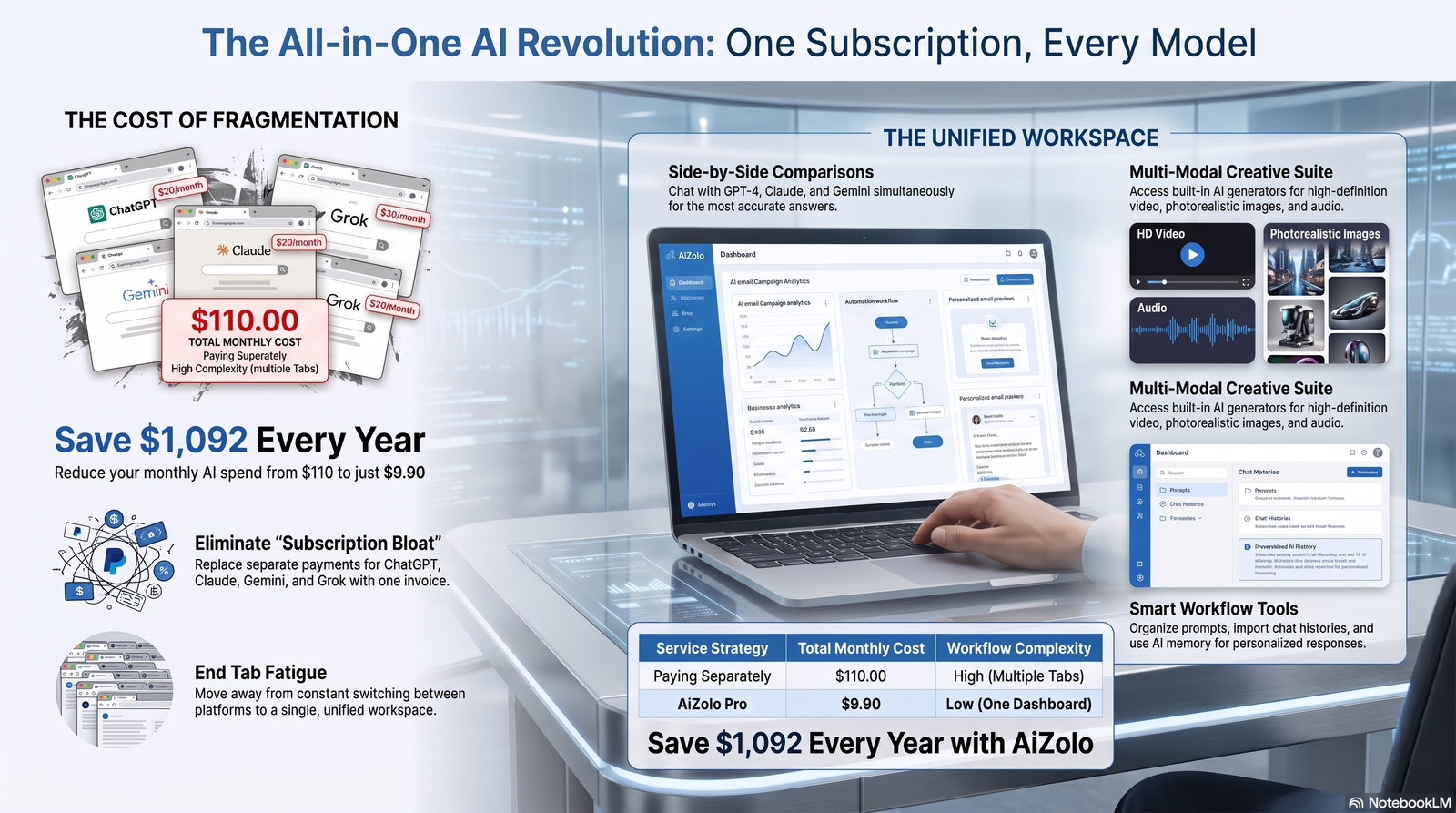 AI-powered email marketing dashboard managing automated campaigns.