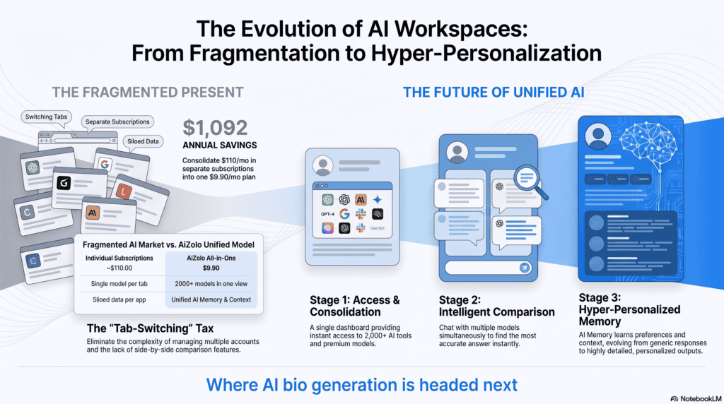 AI Bio Generator: The Complete Guide to Writing a Better Bio in Minutes 12 Future of AI bio generators illustration