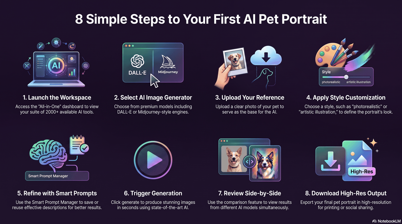 Step-by-step guide to using an AI pet portrait generator