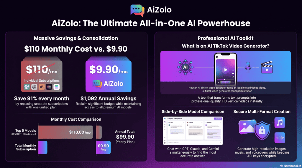 ai tiktok video generator concept illustration
