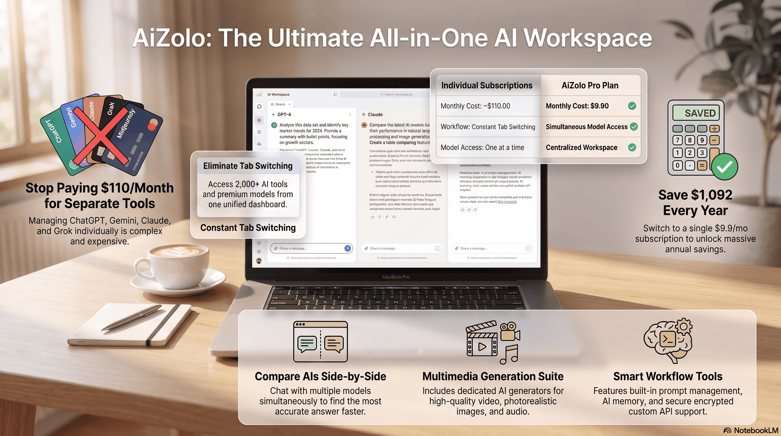 AI Tools for Daily Business Tasks: The Complete 2026 Buyer's Guide 1 ai tools for daily business tasks shown on a laptop in a home office