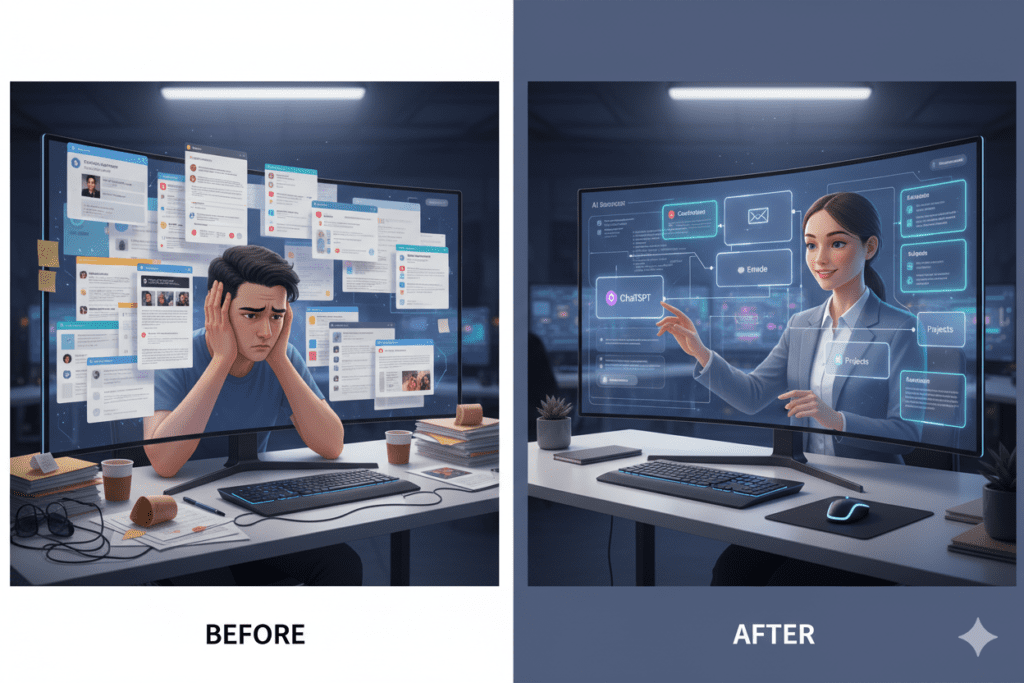 drag and drop AI dashboard
