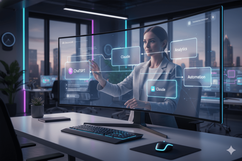 drag and drop AI workspace customization features