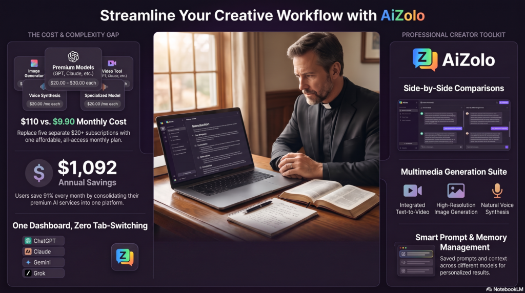 AI sermon generator helping a pastor draft a sermon outline
