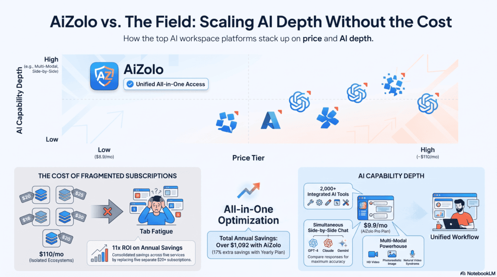 AI workspace platform comparison chart 2026