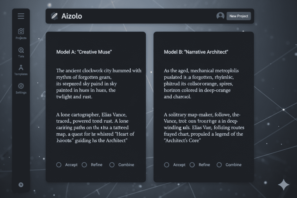 multi model AI writing workspace78954510