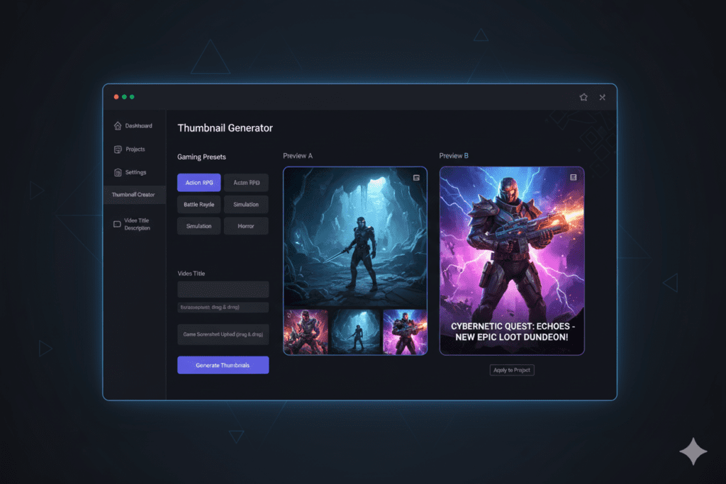 AI gaming thumbnail generator