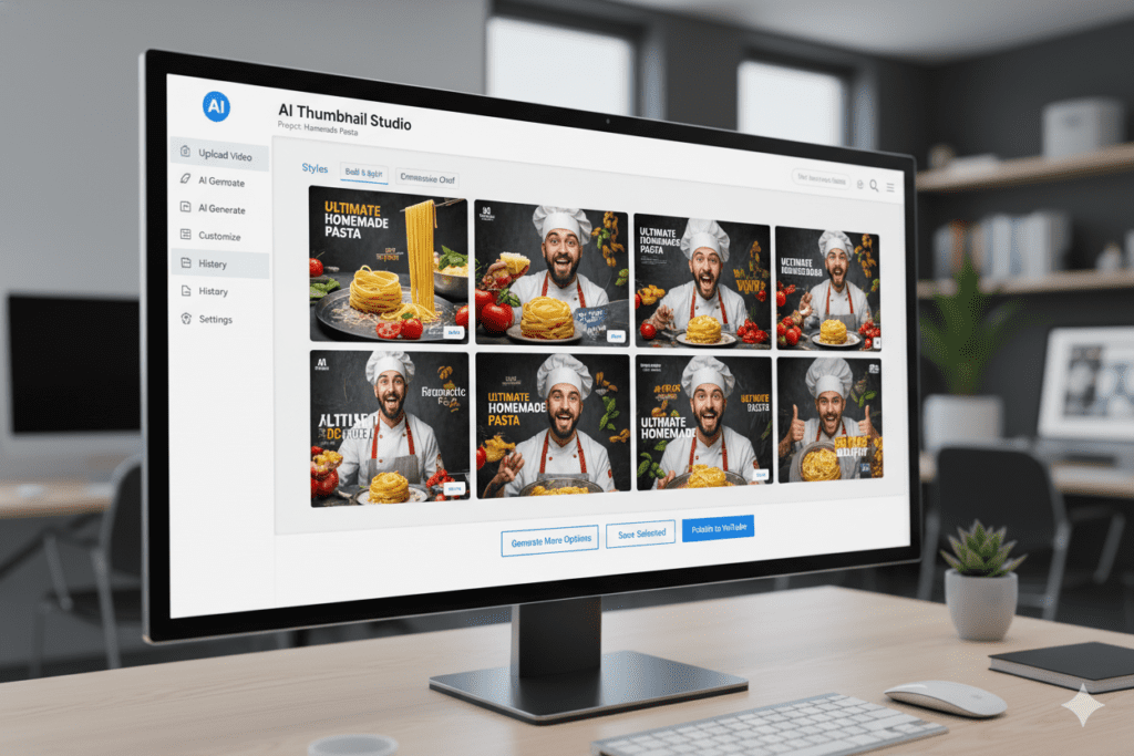 AI tool to create YouTube thumbnail images