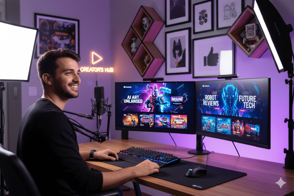 AI tool to generate YouTube banner and thumbnail