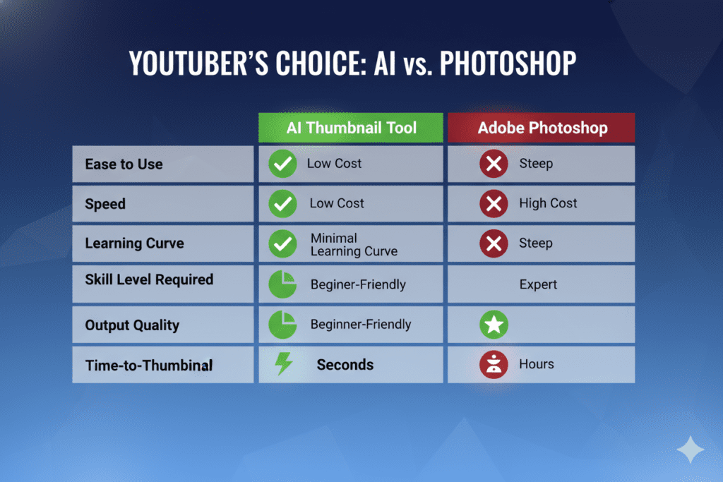 AI vs Photoshop for thumbnails