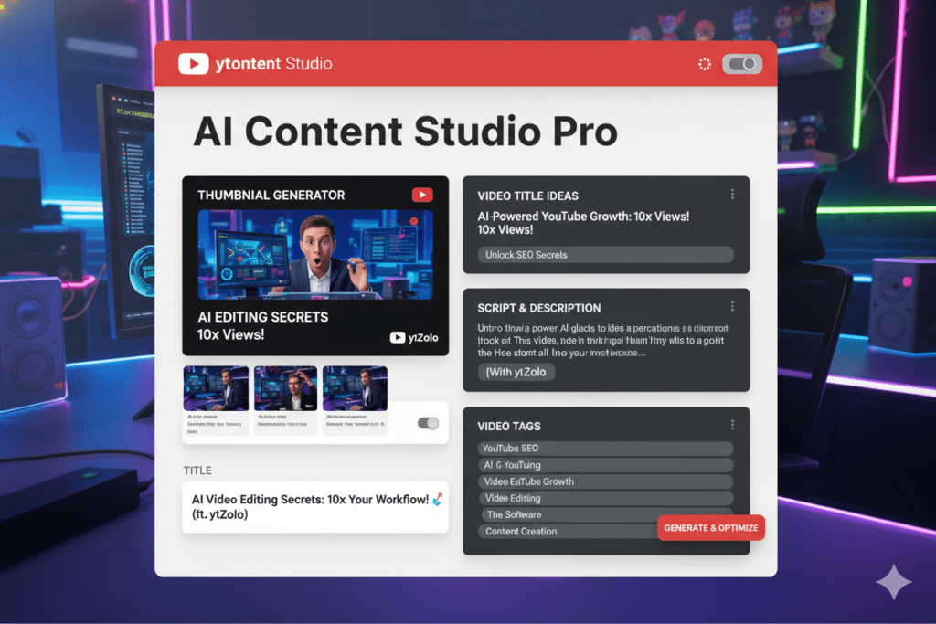 all-in-one AI image generator for YouTube content