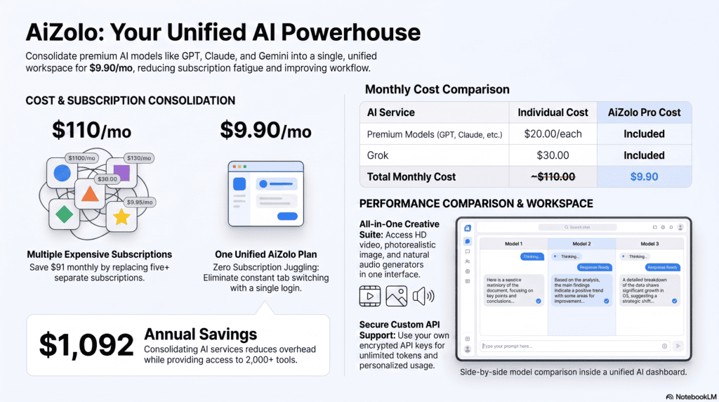 dashboard showing ai chat platform that supports chatgpt claude gemini together comparison view