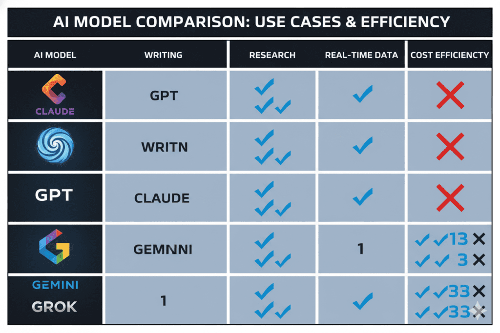 AI model comparison 2026