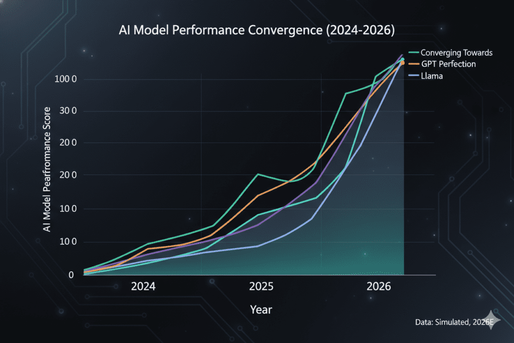 AI model performance gap 2026