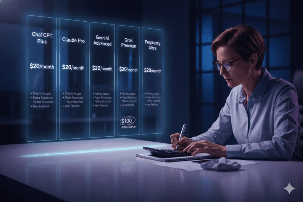 ChatGPT Plus vs Claude Pro vs Gemini Advanced Pricing 2026: The $110 Problem Nobody Is Talking About 4 AI subscription pricing comparison 2026