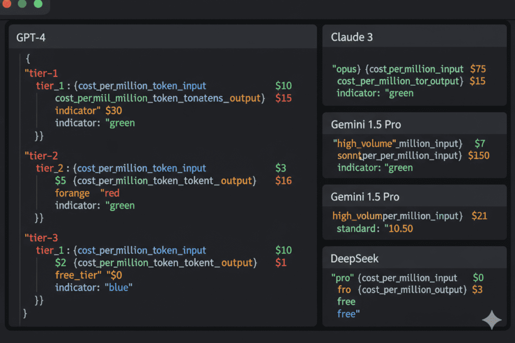LLM pricing per token comparison