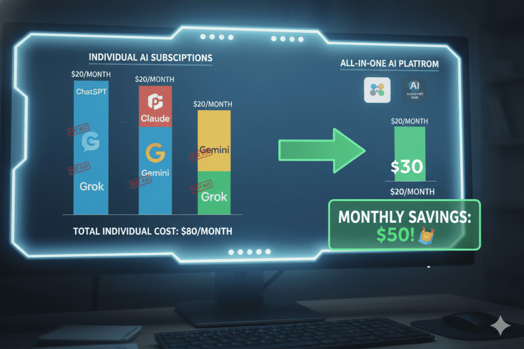 Most Affordable AI Tools Subscription Plans 2026: Stop Paying $110/Month When $9.90 Gets You Everything 2 affordable AI subscription services 2026