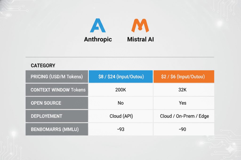 anthropic vs mistral ai 2026