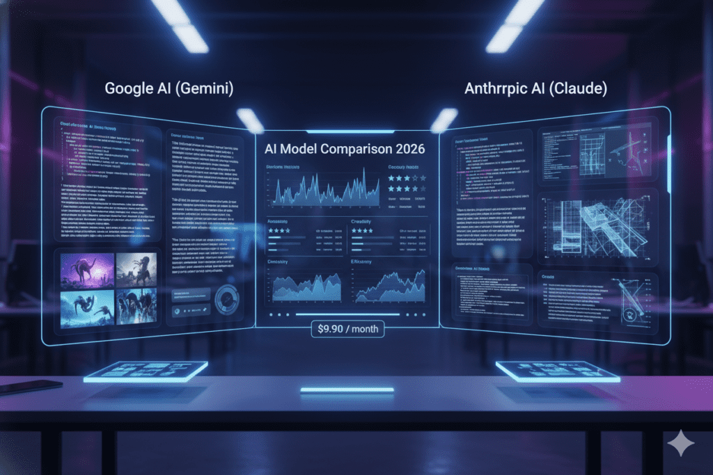 google anthropic ai model comparison 2026