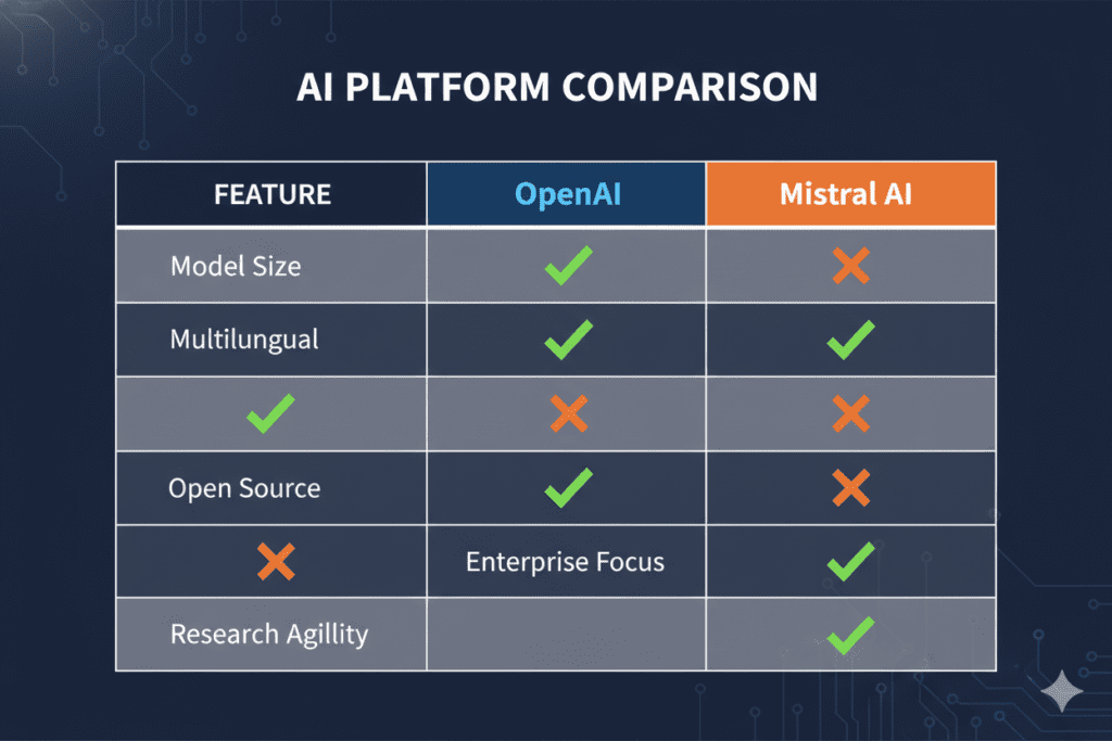 openai vs mistral ai performance benchmarks