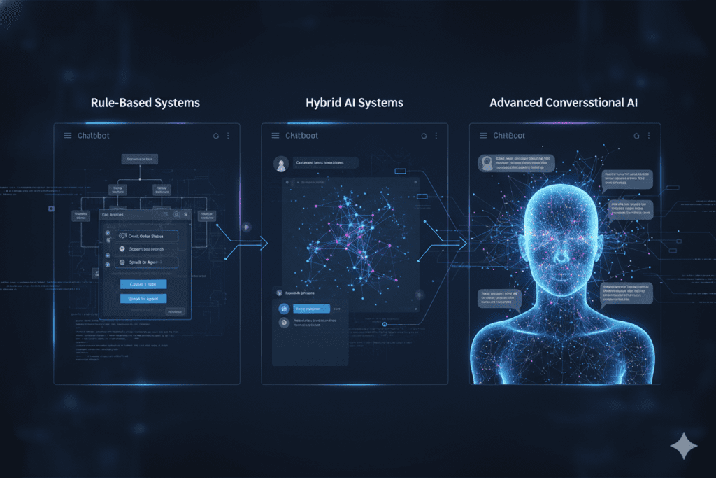 what is hybrid AI chatbot