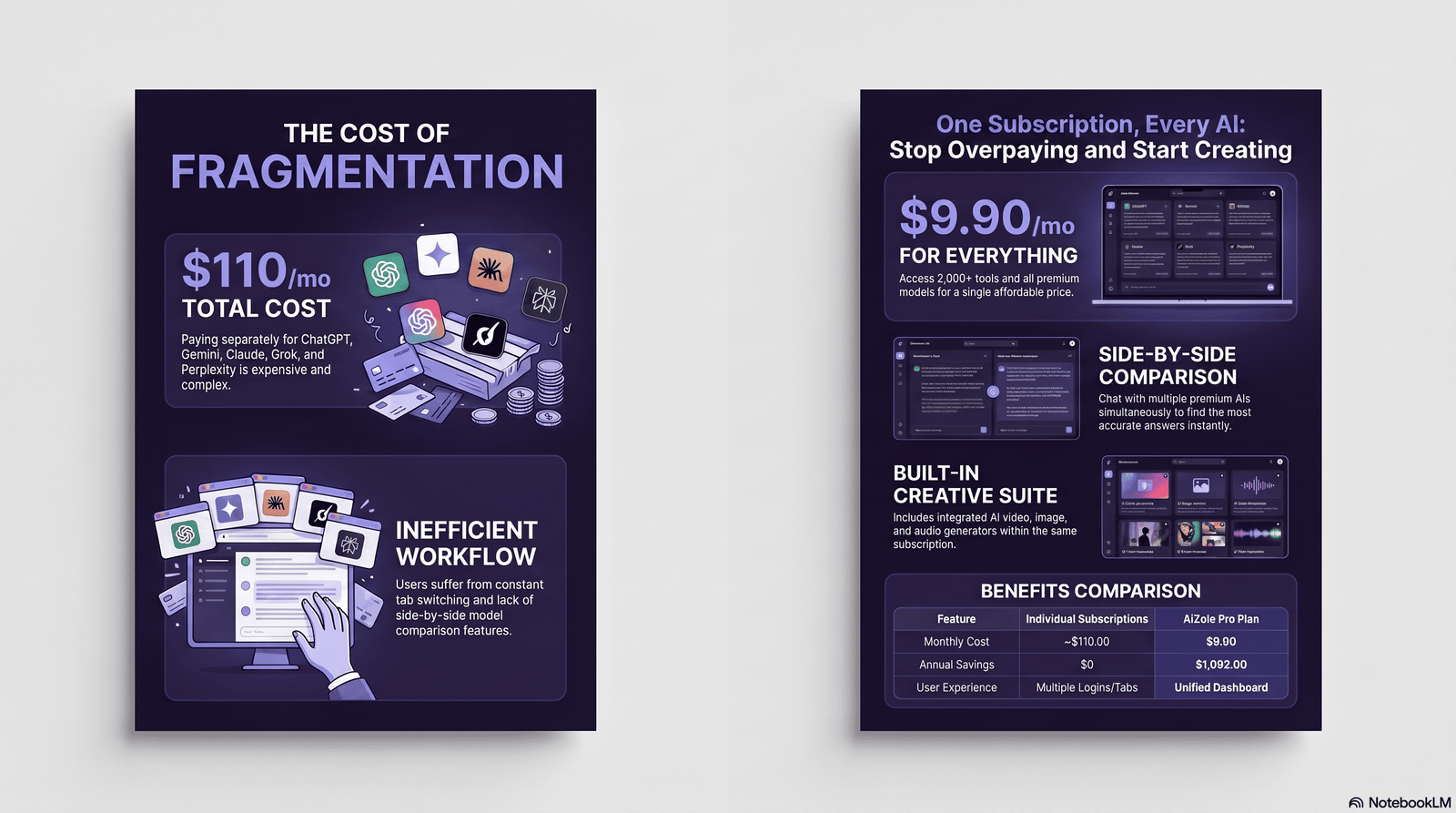 Five poster mockups on a gray background comparing AI-generated typography quality across models
