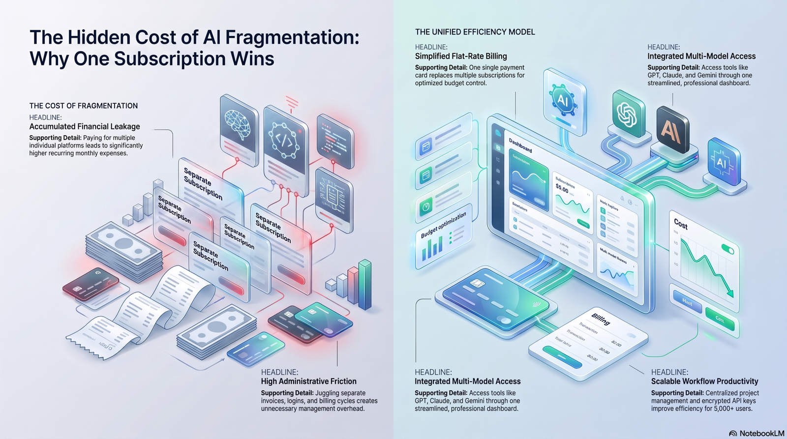 Why paying for separate AI subscriptions becomes expensive