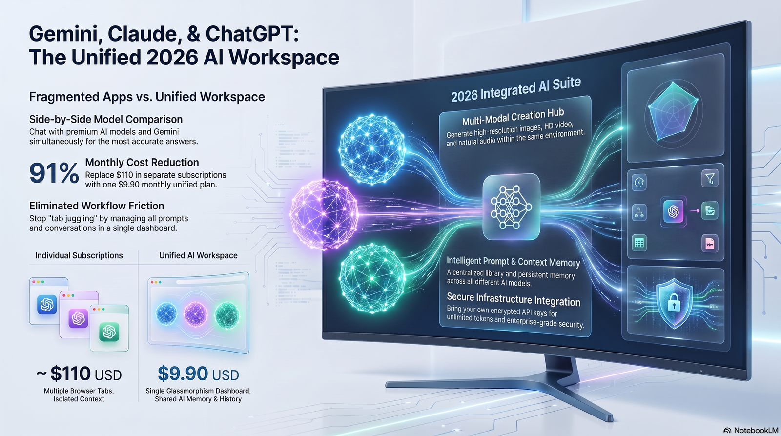 compare gemini vs claude vs chatgpt in one app
