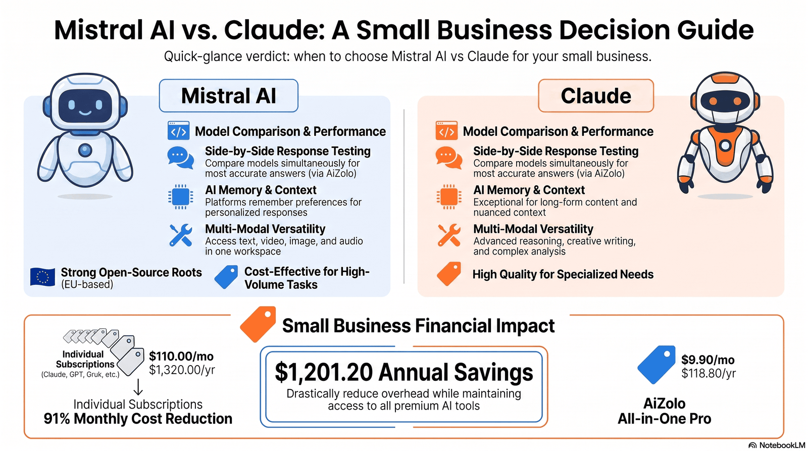 mistral ai vs anthropic claude comparison for small businesses 2026