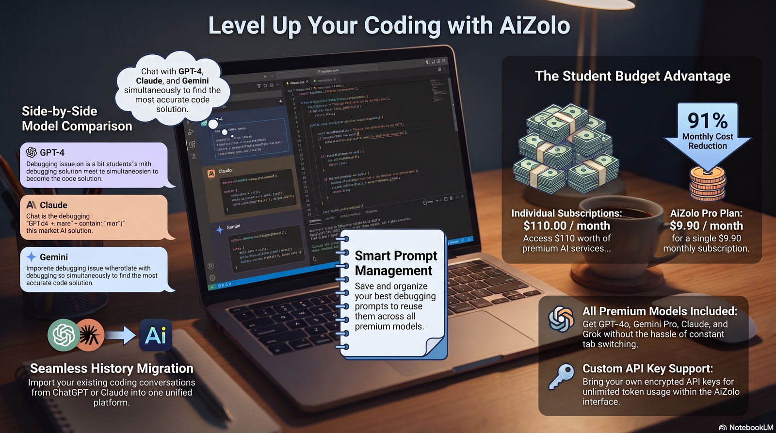 student using AI coding assistant to debug code