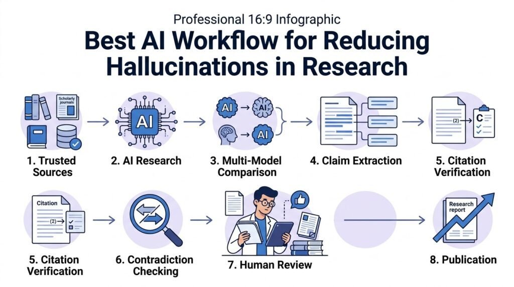 Best AI Workflow for Reducing Hallucinations in Research