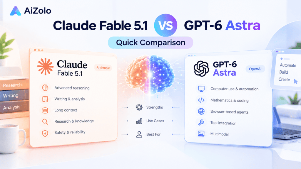 Claude Fable 5.1 vs GPT-6 Astra Quick Comparison