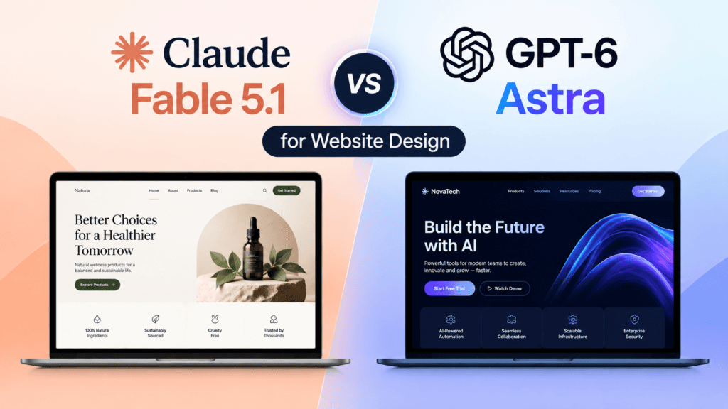 Claude Fable 5.1 vs GPT-6 Astra for Website Design