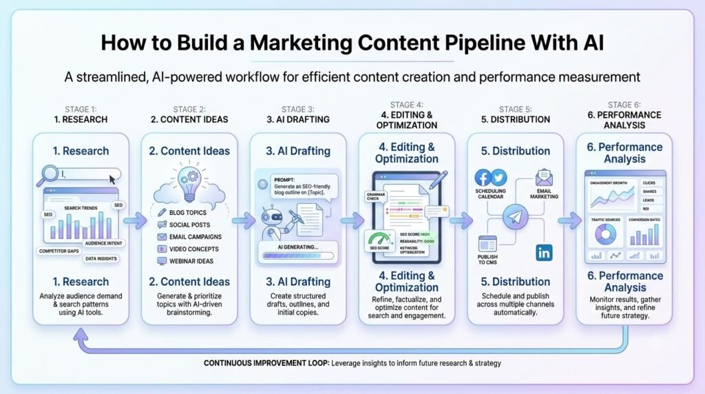 How to Build a Marketing Content Pipeline With AI